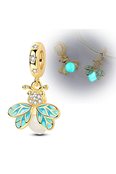 Choice KTC1416 قلادة على شكل فراشة يراع مضيئة متوهجة من الفضة الإسترليني عيار...