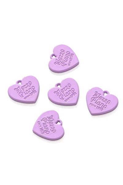 Choice Purple 10pcs Candy Color Heart Pendants Charm for Handmade Bracelet Ea...