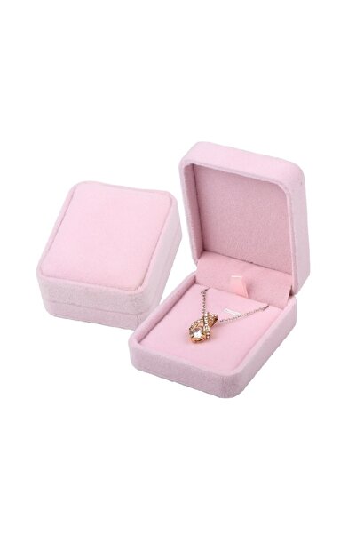 Choice Pendant Box S Pink Velvet Full Range Jewelry Box Ring Earrings Holder ...