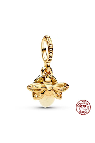 Choice مجموعة WSD059 من خرزات التمائم الأصلية من الفضة عيار 925 ثنائية اللون تناسب سوارًا أصليًا بقطر 3 مم