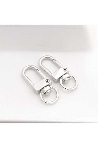 Choice مشبك كلب دوار فضي اللون مكون من 10 قطع من مشبك جراد البحر المعدني المط...