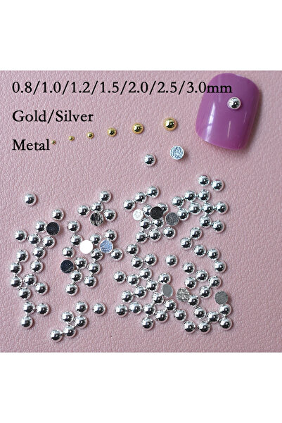 Choice 0.8 مم - فضة - 1000 قطعة 1000 قطعة/حقيبة ذهب فضة 0.8-3.0 مم سبيكة معدن...