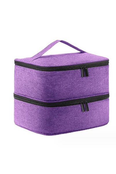 Choice حقيبة تخزين طلاء الأظافر الأرجوانية، حقيبة الزيوت العطرية، مجموعة أدوا...