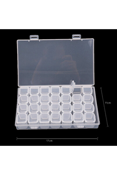 Choice علبة تخزين شفافة لفن الأظافر مكونة من 28 شبكة، أحجار الراين، الأحجار ا...