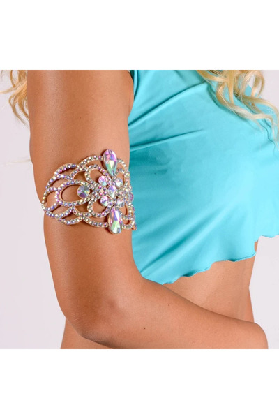 Choice Silver Plated Bridal Flower Arm Chain Bracelet Belly Dance for Women F...