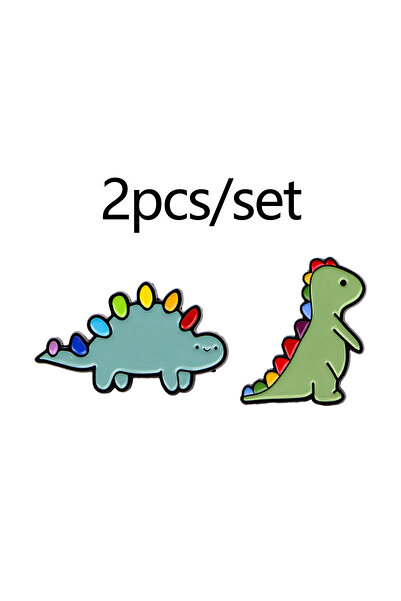 Choice 3 دبابيس مطلية بالمينا على شكل ديناصور كرتوني لطيف، حيوانات مضحكة، برو...