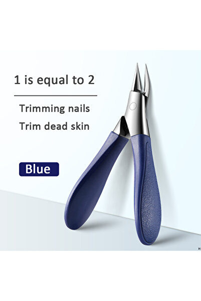 Choice1 Blue Ingrown Toenail Clipper Angled Nail Clippers for Thick Nails Sla...
