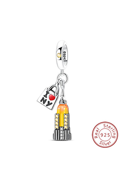 Choice KTC1847-7 خرز أصلي من الفضة الإسترلينية عيار 925 على شكل قلعة إيفل في ...