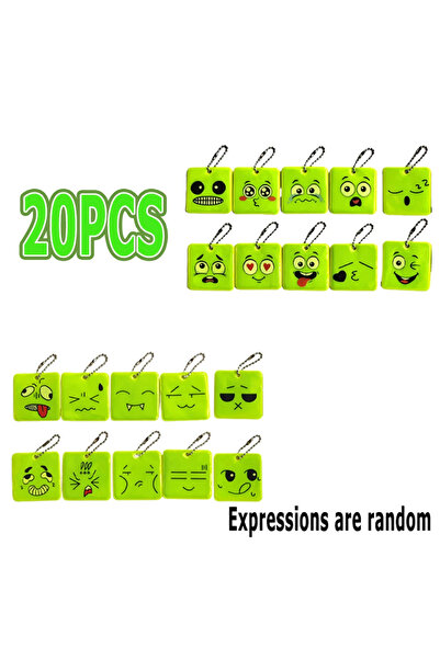 Choice 20PCS 20/40PCS Cute and Personalized Square Expression Key Chain, Nigh...