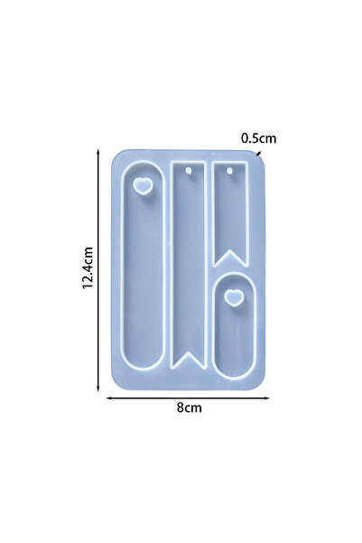 Choice Mold Oval Bookmark Silicone Mold Heart Bookmark Epoxy Resin Casting Molds for DIY Epoxy Resin Crafts