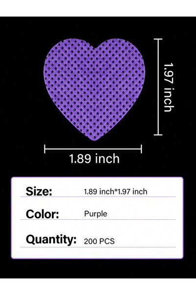 Choice PURPLE 200 pieces of multi-color heart-shaped nail towel, super absorb...