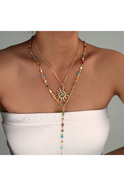 Choice قلادات جديدة من AYAGold مكونة من قطعتين من الكريستال الملون على شكل زه...