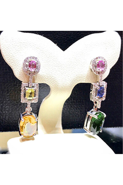 Choice أقراط متدلية متعددة الألوان من Huitan E1251، مثالية للنساء لحفلات الكو...