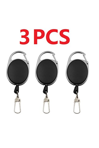 Choice 3PCS 1-4pcs Retractable Key Chain Reel Badge Holder Fly Fishing Zinger...