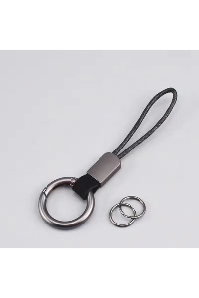 Choice 1pc-black Simple Metal Keychains Lanyard Creative Personality Car Key ...
