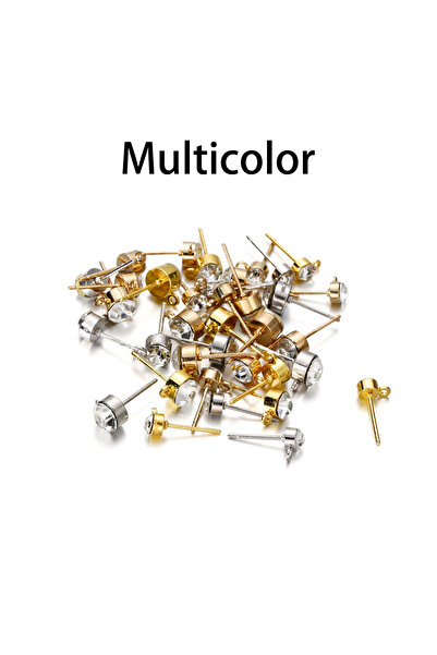 Choice 4 مم متعدد الألوان 50 قطعة/الوحدة 4 5 6 مم أقراط أحجار الراين الشفافة ...