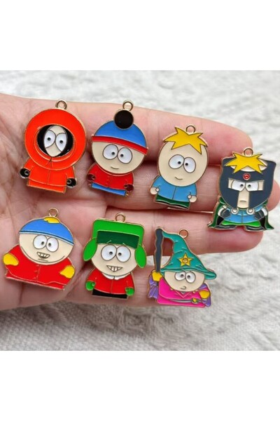 Miniso 10 قطع من حلي الرسوم المتحركة الكرتونية المطلية بالنحاس العتيق لصنع ال...