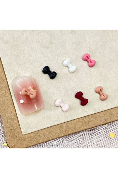 Choice مزيج 50 قطعة صغيرة 50 قطعة 3D Mini Hello Cute Bow Nail Charms - أحجام ...