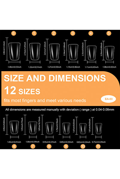 Choice Short Duckbill 600PCS Duckbill Shaped False Nails Tips Clear Acrylic F...