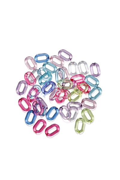 Choice 100 قطعة مختلطة 50/100 قطعة من سلاسل المفاتيح الملونة المصنوعة من الأك...