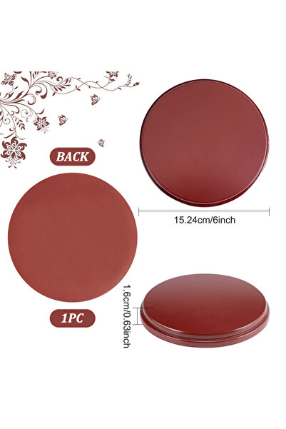 Choice AECH02-17454 Round Wood Base (Saddle Brown Diameter 6 inch Thick 0.6 i...