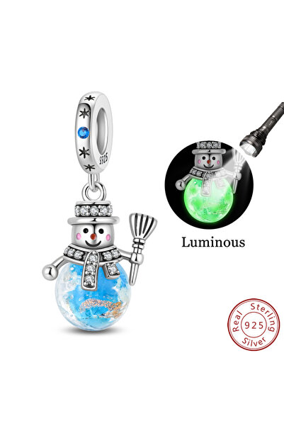 Choice PAC2040 قلادة كوكب زجاجية على شكل فانوس قزم مضيء من الفضة الإسترلينية ...