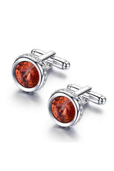 Choice Red PINANNIE Men's Crystal Cufflinks for Wedding, Elegant Business For...