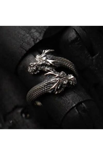 Choice خاتم مفتوح اتجاهات ريترو جديدة مهيمنة خاتم تنين ثنائي الطرف للرجال وال...