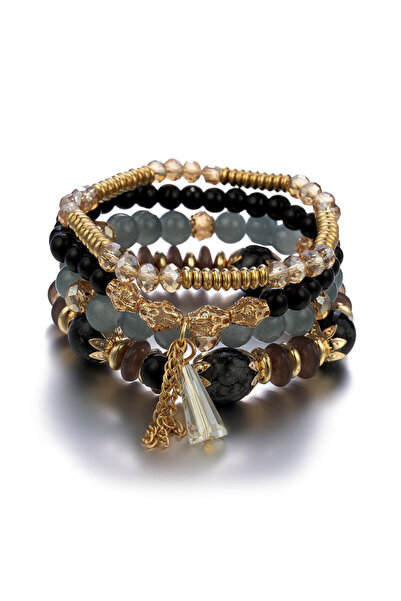 Choice 3 4Pcs New Tassel Charm Beads Bracelet Set For Women Colorful Glass Be...