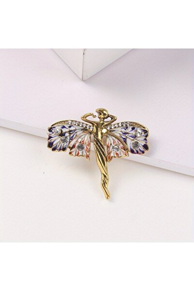 Choice دبوس نسائي على شكل أجنحة فراشة مطلية بالمينا الوردي مع لمسة فنية، دبوس...