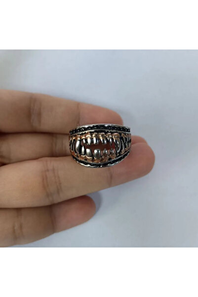 Choice خاتم مفتوح جديد وبسيط على شكل سن الشيطان خاتم مفتوح من الطرف بتصميم ري...