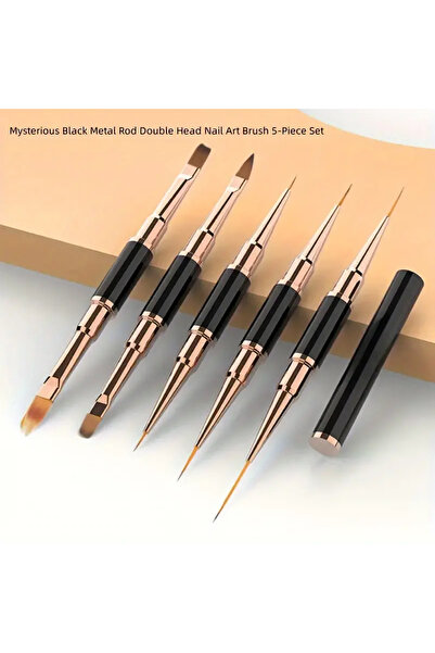 Choice مجموعة فرش احترافية لفن الأظافر مكونة من 5 قطع، فرش مزدوجة الأطراف لفن...