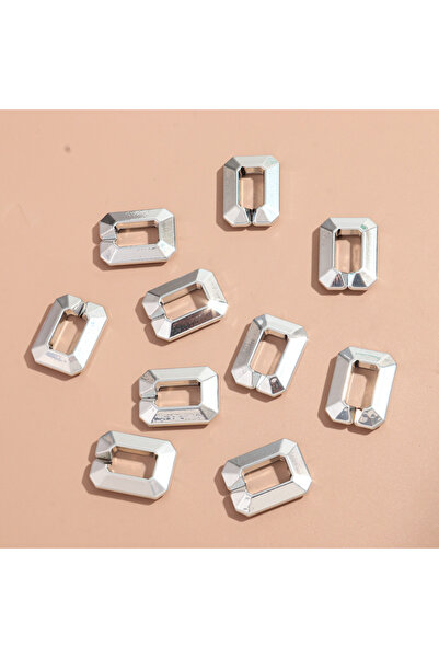 Choice6 21x28MM silver 20pcs Metallic Color Acrylic 21x28mm Square Rings Link...