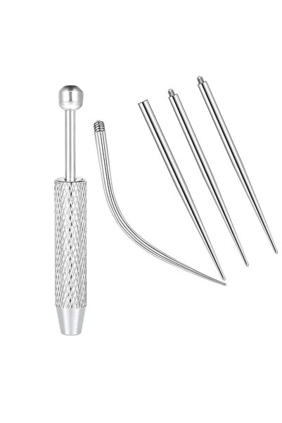 Choice 5P-فضي 5/6/8 قطع دبوس إدخال من التيتانيوم مدبب للمجوهرات بدون خيوط ثقب...