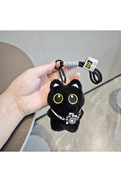 Choice Style A 1pcs Cute Plush Black White Cat Doll Toy Keychain Bag Pendant ...