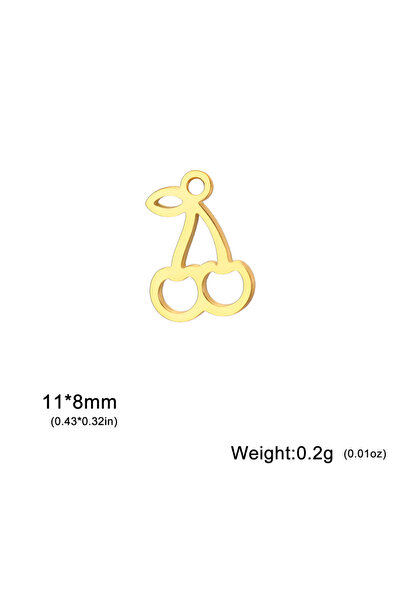 Choice A cherry-G 5 pieces/pack Mini Cat Flower Jewelry Owl Cherry Star Heart...