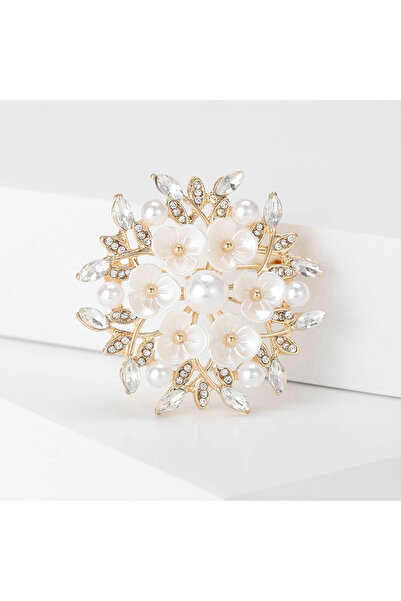 Choice دبابيس زهور اللؤلؤ Golden3785 للنساء دبوس زهرة البرقوق دبابيس زهرة الخ...