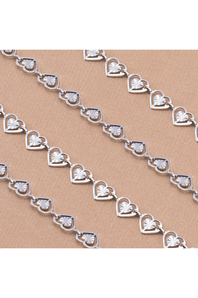 Choice Heart1-Steel Color 1Meter/lot Gold Color Stainless Steel Hollow Heart ...