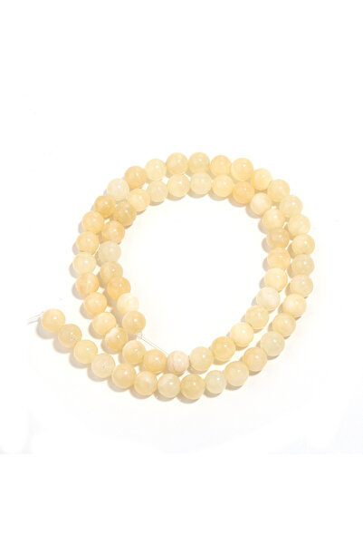 choice2 6MM 1 Strand Natural Stone Yellow Jade Beads Round Genuine Stone Bead...