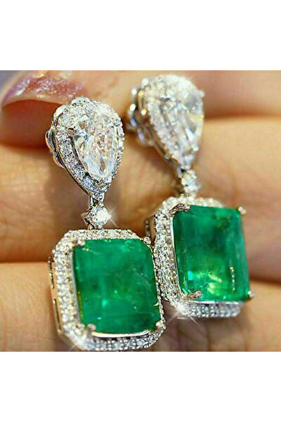 Choice أقراط متدلية خضراء من هويتان تمبرامنت E1784 للنساء، أقراط فاخرة للخطوب...