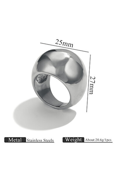 Choice خواتم كبيرة من الفولاذ المقاوم للصدأ بتصميم عتيق على طراز البانك للنساء والرجال، مطلية بالذهب اللامع