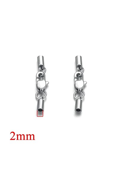 Choice JC043S-C 5pcs Stainless Steel Leather Cords Lobster Clasps Hooks Conne...