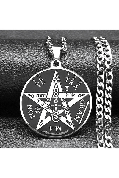 Choice قلادة NKxi SR خماسية سليمان رباعية الحروف بطول 60 سم للنساء والرجال من...