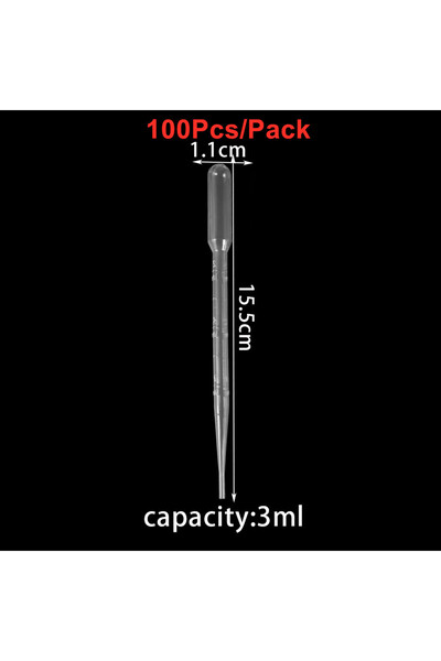 Choice7 3 مل 100 قطعة 0.2/0.5/1/2/3 مل ماصات نقل بلاستيكية للاستخدام مرة واحد...