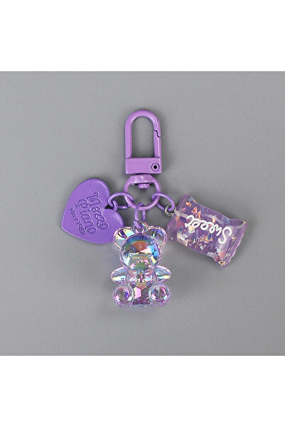 Choice A3 Cute Cartoon Bling Heart Bear Animal Candy Keychain - Creative Bag ...