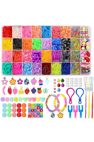 Choice مجموعة صنع أساور مضيئة مقاس XL 36 شبكة/صندوق 2600 قطعة + مجموعة مجوهرا...