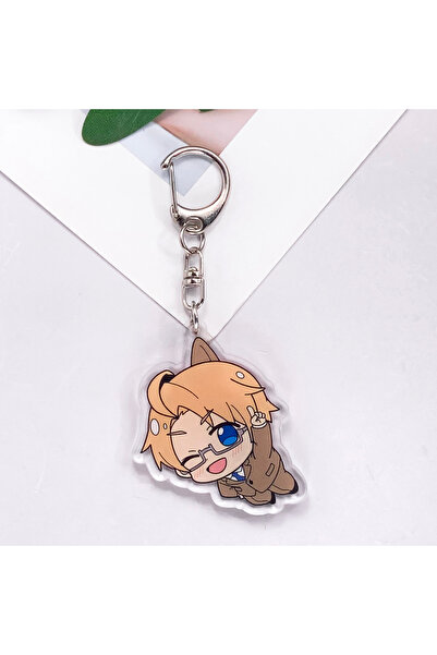 Miniso 5 سم 3 شخصيات أنمي هيتاليا مضحكة لطيفة سلسلة مفاتيح سيارة أكريليك إكسسوارات حقيبة سحر خلفية إبداعية