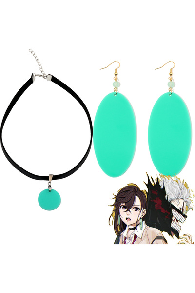 Miniso SetC 2Pcs/Set DAN DA DAN Necklace Earrings Cosplay Momo Ayase Pendants...