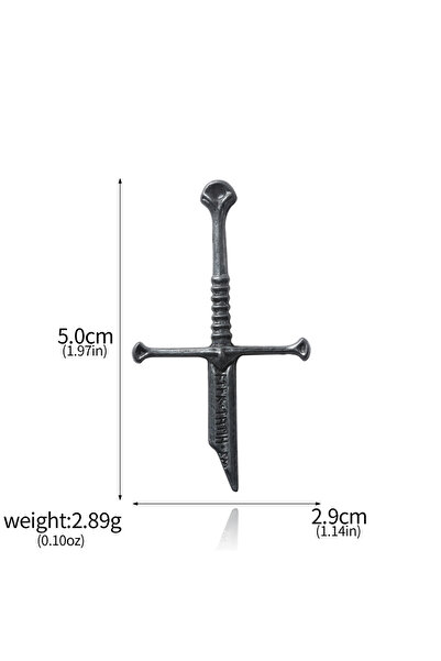 Choice X00489 فيلم أراجورن السيف المكسور شارة معدنية سيد النارسيل السيف المكس...