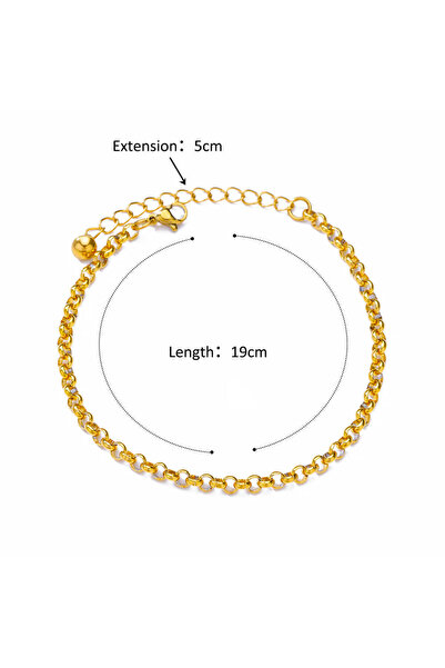 Choice HJ387G Anklets for Women Stainless Steel Gold Color Chain Anklet Femal...